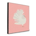 thumbnail image 1 of Carolines Treasures  8 x 8 x 0.625 in. Silver Fantail Pigeon Pink Check Artwork Panel Wall Decor, 1 of 1