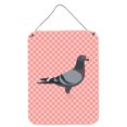 thumbnail image 1 of Caroline's Treasures BB7951DS1216 Racing Pigeon Pink Check Wall or Door Hanging Prints, 12x16, multicolor, 1 of 2