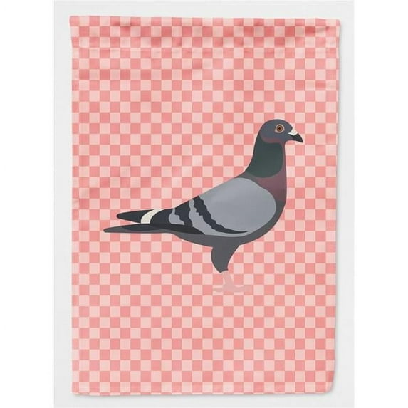 Caroline's Treasures BB7951GF Racing Pigeon Pink Check Flag Garden Size , Small, multicolor