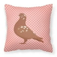 thumbnail image 1 of African Owl Pigeon Pink Check Fabric Decorative Pillow BB7953PW1818, 1 of 2