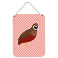 thumbnail image 1 of Caroline's Treasures BB7956DS1216 Chinese Painted or King Quail Pink Check Wall or Door Hanging Prints, 12x16,, 1 of 2
