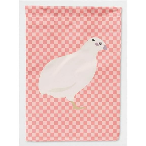 Caroline's Treasures BB7957GF Texas Quail Pink Check Flag Garden Size , Small, multicolor