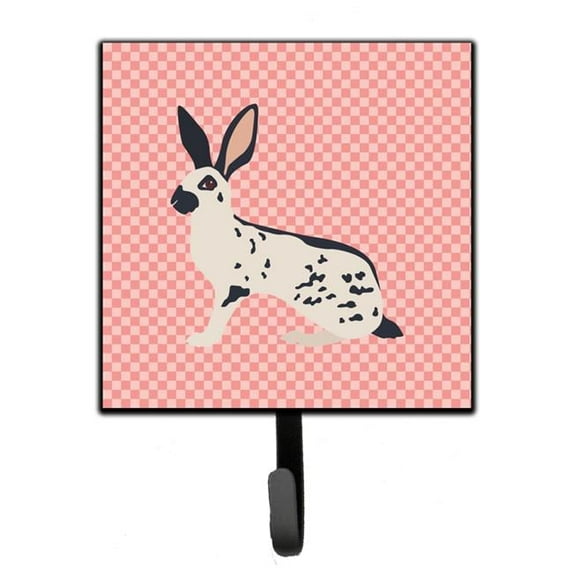 Carolines Treasures BB7961SH4 English Spot Rabbit Pink Check Leash or Key Holder