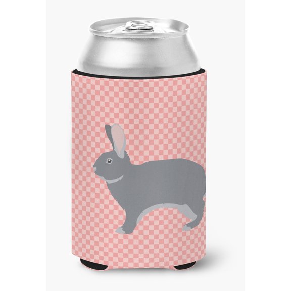 Carolines Treasures BB7966CC Giant Chinchilla Rabbit Pink Check Can or Bottle Hugger