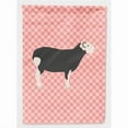 thumbnail image 1 of Caroline's Treasures BB7970CHF Herwick Sheep Pink Check Flag Canvas House Size , Large, multicolor, 1 of 4