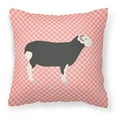 thumbnail image 1 of Carolines Treasures BB7970PW1818 Herwick Sheep Pink Check Fabric Decorative Pillow, 18 x 18 in., 1 of 2