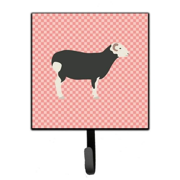 Carolines Treasures BB7970SH4 Herwick Sheep Pink Check Leash or Key Holder