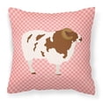 thumbnail image 1 of Carolines Treasures BB7975PW1818 Jacob Sheep Pink Check Fabric Decorative Pillow, 18 x 18 in., 1 of 2