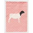 thumbnail image 1 of Caroline's Treasures BB7978GF Dorper Sheep Pink Check Flag Garden Size , Small, multicolor, 1 of 3