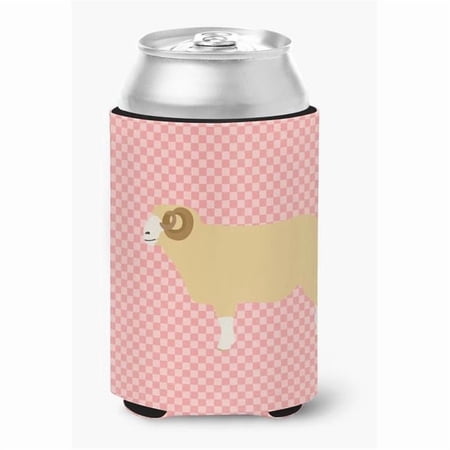 Carolines Treasures BB7980CC Horned Dorset Sheep Pink Check Can or Bottle Hugger
