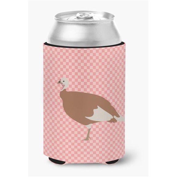 Carolines Treasures BB7984CC Jersey Buff Turkey Hen Pink Check Can or Bottle Hugger