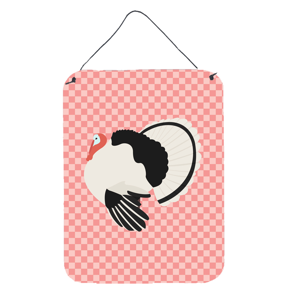 Royal Palm Turkey Pink Check Wall or Door Hanging Prints