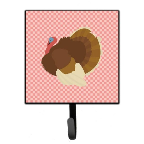 Carolines Treasures BB7990SH4 French Turkey Dindon Pink Check Leash or Key Holder