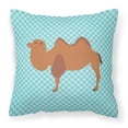 thumbnail image 1 of Carolines Treasures BB7992PW1818 Bactrian Camel Blue Check Fabric Decorative Pillow, 18 x 18 in., 1 of 2