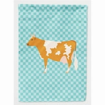 Carolines Treasures BB7995GF Guernsey Cow Blue Check Garden Flag Size