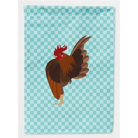Carolines Treasures BB8016CHF Malaysian Serama Chicken Blue Check Flag Canvas House