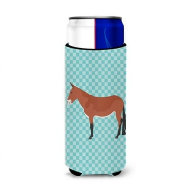 Carolines Treasures BB8019MUK Mule Blue Check Michelob Ultra Hugger for Slim Cans
