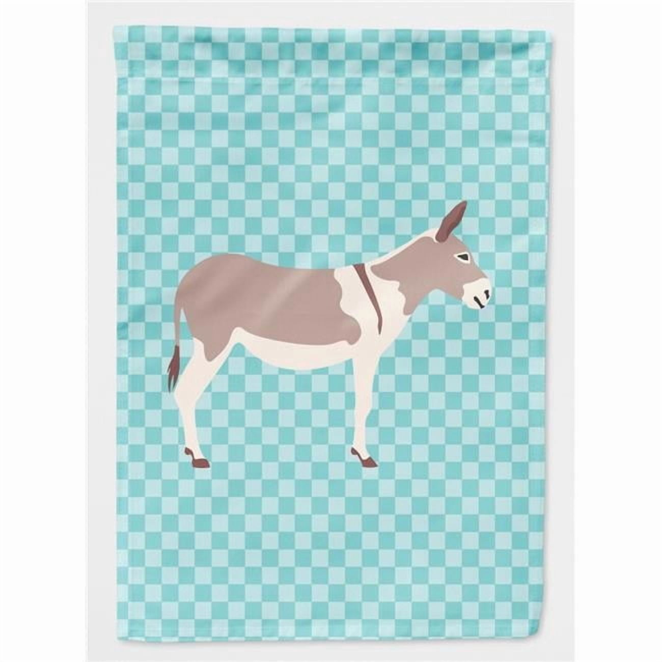 Caroline's Treasures BB8020GF Australian Teamster Donkey Blue Check Flag Garden Size , Small, multicolor