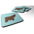 thumbnail image 1 of Carolines Treasures BB8026FC Poitou Poiteuin Donkey Blue Check Foam Coaster, Set of 4, 1 of 3