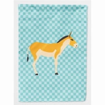 Carolines Treasures BB8028GF Turkmenian Kulan Donkey Blue Check Flag Garden Size