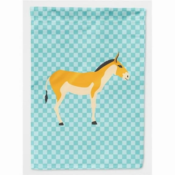 Carolines Treasures BB8028GF Turkmenian Kulan Donkey Blue Check Flag Garden Size