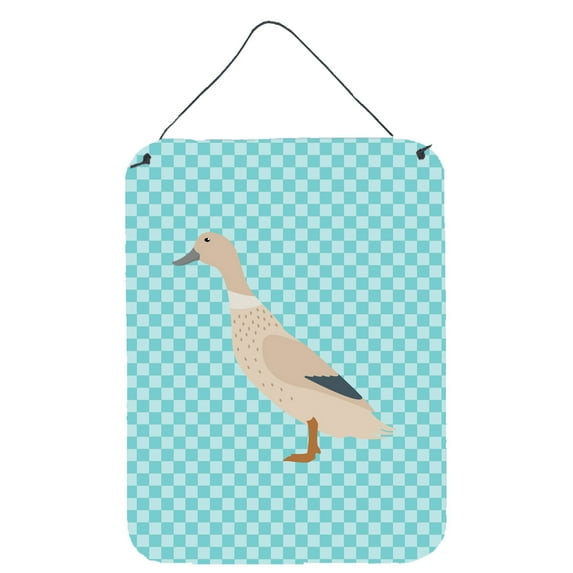 Carolines Treasures BB8032DS1216 West Harlequin Duck Blue Check Wall or Door Hanging Prints