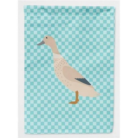 Caroline's Treasures BB8032GF West Harlequin Duck Blue Check Flag Garden Size , Small, multicolor