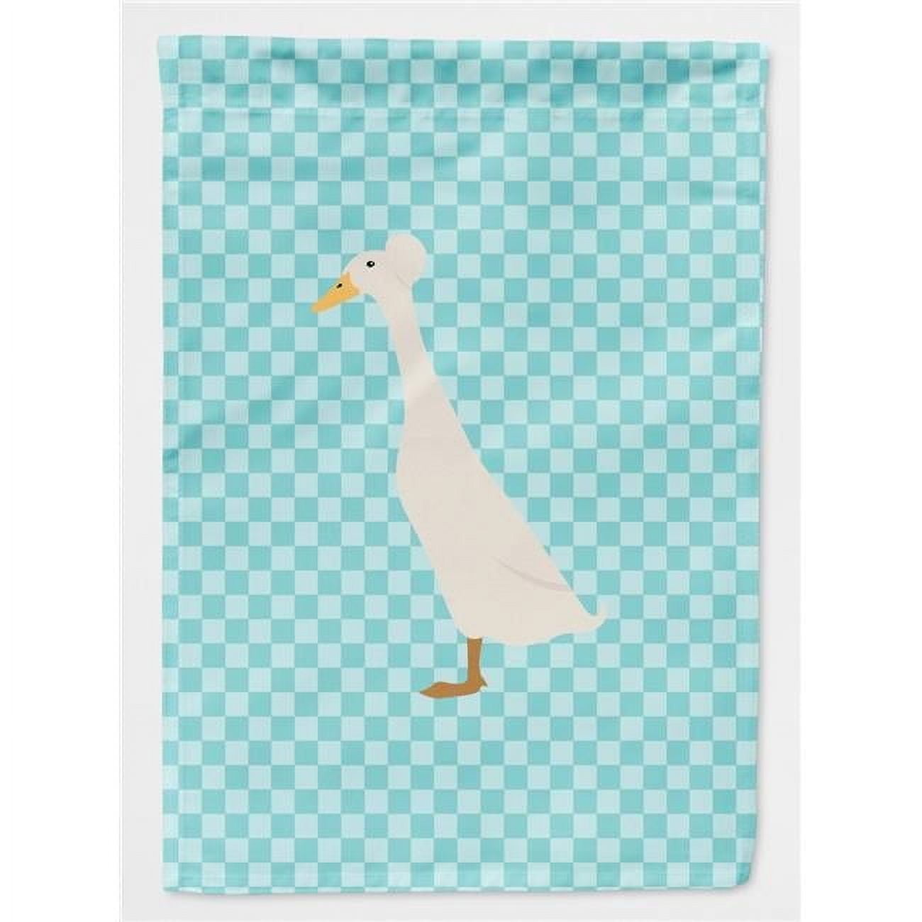 Caroline's Treasures BB8033GF Bali Duck Blue Check Flag Garden Size , Small, multicolor