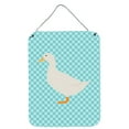 thumbnail image 1 of Caroline's Treasures BB8034DS1216 American Pekin Duck Blue Check Wall or Door Hanging Prints, 12x16, multicolor, 1 of 2