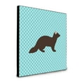 thumbnail image 1 of Carolines Treasures  8 x 8 x 0.625 in. Sable Marten Blue Check Artwork Panel Wall Decor, 1 of 1
