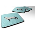 thumbnail image 1 of Carolines Treasures BB8045FC Silver Fox Blue Check Foam Coaster, Set of 4, 1 of 3