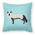 thumbnail image 1 of Carolines Treasures BB8045PW1414 Silver Fox Blue Check Fabric Decorative Pillow, 14 x 14 in., 1 of 4