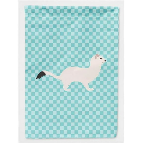 Carolines Treasures BB8046GF Stoat Short-Tailed Weasel Blue Check Flag Garden Size