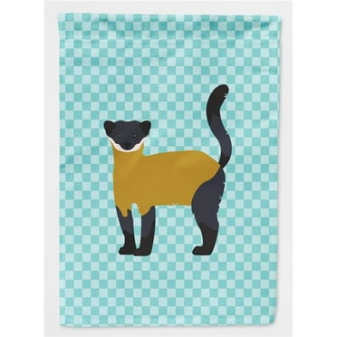 Carolines Treasures BB8048CHF Yellow-Throated Marten Blue Check Flag Canvas House