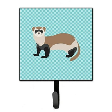 Carolines Treasures BB8052SH4 Ferret Blue Check Leash or Key Holder