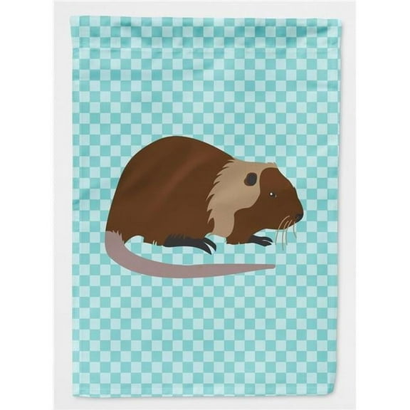 Coypu Nutria River Rat Blue Check Flag Garden Size