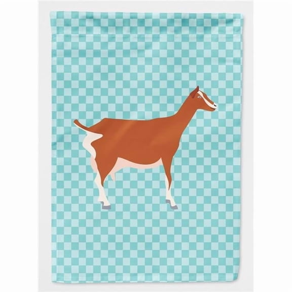 Caroline's Treasures BB8055GF Toggenburger Goat Blue Check Flag Garden Size , Small, multicolor