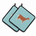 thumbnail image 1 of Carolines Treasures BB8055PTHD Toggenburger Goat Blue Check Pair of Pot Holders, 1 of 3