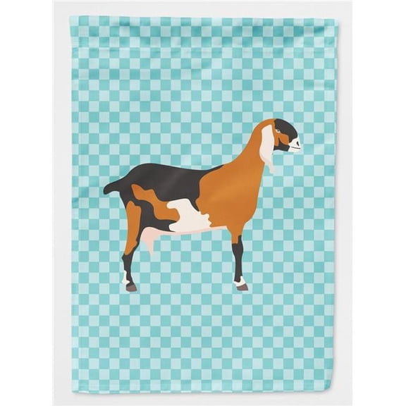 Caroline's Treasures BB8057GF Anglo-nubian Nubian Goat Blue Check Flag Garden Size , Small, multicolor