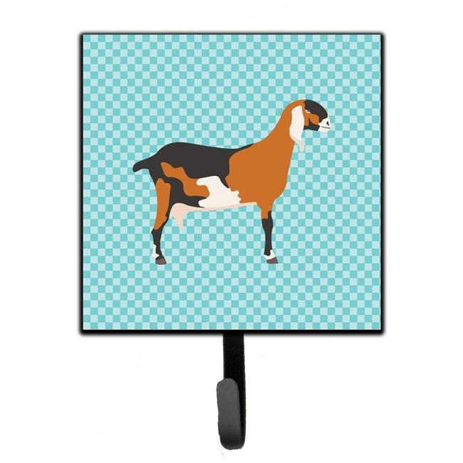 Carolines Treasures BB8057SH4 Anglo Nubian Goat Blue Check Leash or Key Holder