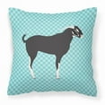 thumbnail image 1 of Carolines Treasures BB8058PW1414 Black Bengal Goat Blue Check Fabric Decorative Pillow, 14 x 14 in., 1 of 4