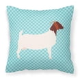thumbnail image 1 of Carolines Treasures BB8060PW1818 Boer Goat Blue Check Fabric Decorative Pillow, 18 x 18 in., 1 of 2