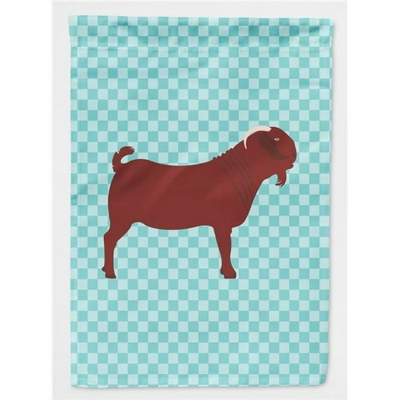 Carolines Treasures BB8065GF Kalahari Red Goat Blue Check Flag Garden Size