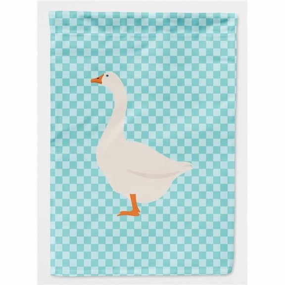 Caroline's Treasures BB8066GF Embden Goose Blue Check Flag Garden Size , Small, multicolor