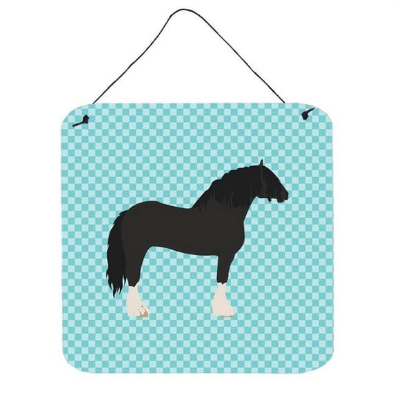 Carolines Treasures BB8078DS66 Pomeranian Rogener Goose Blue Check Wall or Door Hanging Prints, 6 x 6 in.