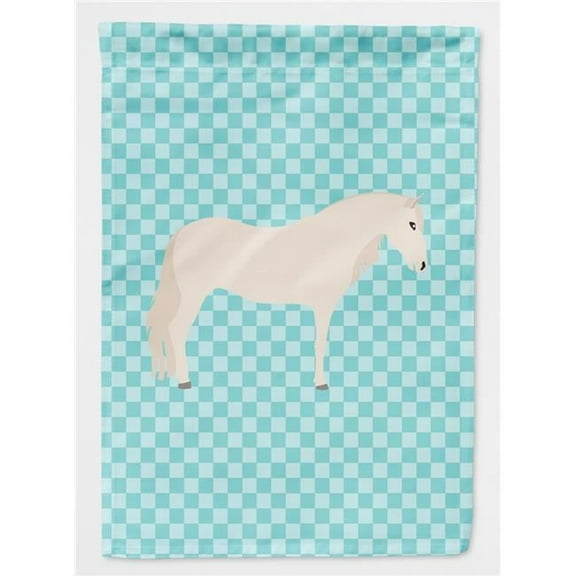 Carolines Treasures BB8079GF Paso Fino Horse Blue Check Flag Garden Size