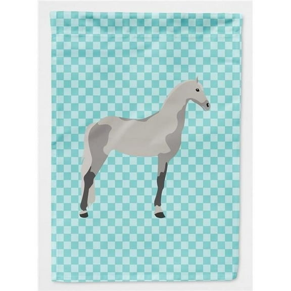 Caroline's Treasures BB8082CHF Orlov Trotter Horse Blue Check Flag Canvas House Size , Large, multicolor