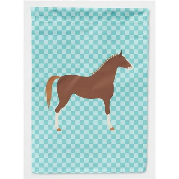 Carolines Treasures BB8083GF Hannoverian Horse Blue Check Flag Garden Size