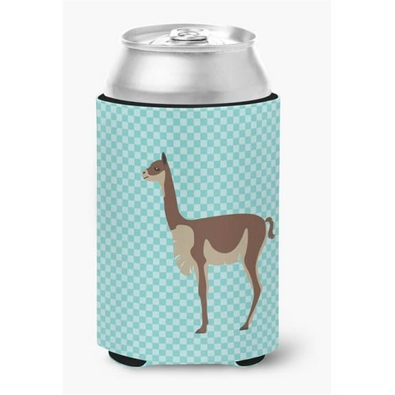 Carolines Treasures BB8091CC Vicugna or Vicuna Blue Check Can or Bottle Hugger