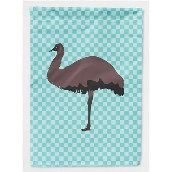 Carolines Treasures BB8096GF Emu Blue Check Flag Garden Size